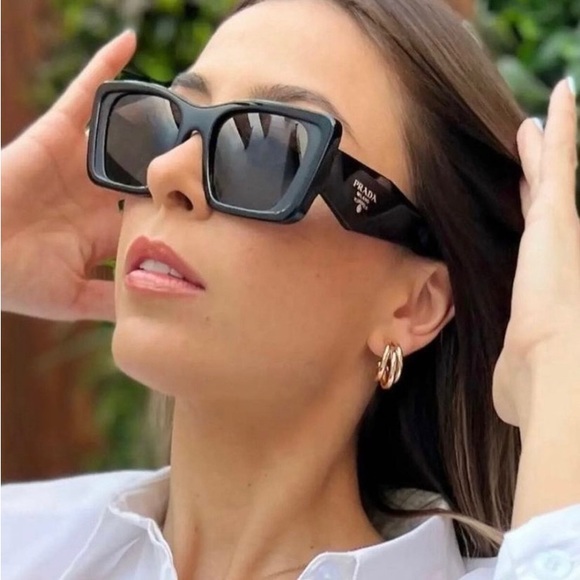 Prada Accessories - New  - Prada PRO8YS 1AB5SO PR O8Y 
Black Dark Gray Cat Eye
Unisex Sunglasses